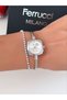Steel Strap Special Design Women's Wristwatch with 2 Years Warranty, 3 Atm Waterproof + Bracelet as a Gift - 4