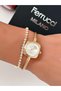 Steel Strap Special Design Women's Wristwatch with 2 Years Warranty, 3 Atm Waterproof + Bracelet as a Gift - 5
