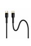 كابل شحن LUTORS C104 تايب سي إلى تايب سي بطول 1.2 متر، شحن سريع ونقل بيانات، كابل USB-C متين للاستخدام اليومي - 2