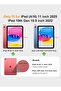 Case for iPad (A16) 11th 11 inch 2025/iPad 10th 10.9 inch 2022 Clear Transparent Back Shell with Pencil Holder, Auto Sleep/Wake Case Cover for iPad 10th 10.9inch 2022/iPad 11th 11inch 2025 - 2