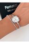 Steel Strap Special Design Women's Wristwatch with 2 Years Warranty, 3 Atm Waterproof + Bracelet as a Gift - 3