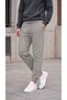 Men's Gray 3 Thread Jogger Sweatpants with Elastic Cuffs - 7