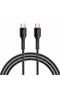 كابل شحن LUTORS C104 تايب سي إلى تايب سي بطول 1.2 متر، شحن سريع ونقل بيانات، كابل USB-C متين للاستخدام اليومي