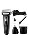 3-In-1 Electric Hair Clipper Black/Silver/White