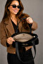 Women's Suede Fabric Luxury Design Hand & Shoulder Bag Shopper Suitable for Daily or Special Use - 5