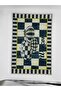 Black and White Checkered Patterned Pumpkin Welcome Door Mat 40X60 cm - Washable Non-Slip Base Mat - 2