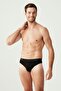3-Pack, Cotton & Lycra, Men's Briefs, Black - 2