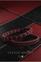 Red Black 2-Piece Macrame Knitted Rope Bracelet Set Unisex Adjustable Fan Bracelet - 3