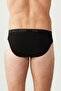 3-Pack, Cotton & Lycra, Men's Briefs, Black - 3