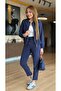 Women's Zippered Jacket and Elastic Waist Pants Set - 3
