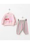 Striped Cherry Printed Baby Girl Top and Bottom Set