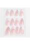 Pink False Nails with Glitter Patterns & Glue - 12pcs - 2