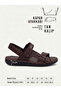 100% Genuine Leather Inside and Out, Brown Sandals
