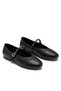 Women's Round Toe Strappy Mary Jane Casual Ballerinas Black Skin