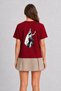 Women's Climbing Dynamics Sport Graphic - Back Print - Red - 2