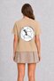 Women's Modern Rhythmic Gymnastics Moving Visual - Back Printed - Cream - 2