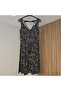 Women's Black and White Back Detail Tassel Dress - 3
