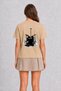 Women's City Rhythms Street Art Design - Back Print - Cream - 2