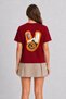 Women's Geometric Climbing Gear Graphic Design - Back Print - Red - 2