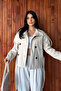 High Collar Cashmere Lined Coat - 4
