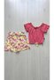 Nzr 23386 Baby Girl Fuchsia Flamingo Bandana Shorts Set - 3