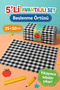 Set of 5 and Washable, Stain-Resistant Lunch Mats 35X50 cm – Different Color Options for Kindergarten and Primary School - 5