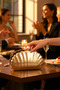 Oyster Model Evening Dress Bag. Oyster Chic Pearl Detailed Evening Bag. - 2