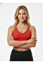 Neon Cross Strap Bra with Chest Pads Sports Red Bustier - 4
