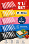 Set of 5 Washable, Stain-Resistant Lunch Mats 35X50 cm – Different Color Options for Kindergarten and Primary School - 3