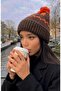 Winter Fusion ™   Ethnic Patterned Soft Knitted Beanie with Pompom-2841 - 3