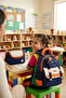 Bimboo 4-Compartment Cat Detailed Kindergarten Lunch Box Set - with Water Bottle Pocket, Navy Blue - 4