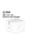 35W Wall Charger with USB-C to USB-C Cable PD Fast Charging White