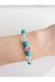 Charm Natural Stone Women's Talisman Bracelet (Moon Stone Pink Quartz Turquoise Natural Stone Bracelet) - 2