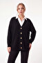 Women's V-Neck Buttoned Long Knitwear Cardigan Relaxed Fit - 5