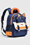 Bimboo 4-Compartment Cat Detailed Kindergarten Lunch Box Set - with Water Bottle Pocket, Navy Blue - 2