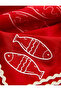 Fish Patterned Cotton Square Shawl Bandana - 3