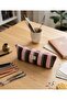 Pencil Case with Line Pattern School Pencil Holder.. - 2