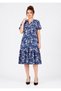 Women's V-Neck Skirt Ruffle Summer Cotton Soft Woven Viscose Dress