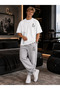 La Print Detailed Premium Oversize Cotton T-Shirt Sweatpants Adult Set - 2