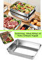 Stainless Steel Covered Baking Tray - Storage Container |   Kitchen Organizer