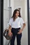 Ecru Vance Polo Collar Knitwear Blouse
