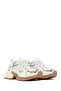 Women's White Lace-Up Thick-Soled Sneaker Af520002Sk - 3