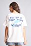 100% Cotton Oversize Crew Neck Back Print Short Sleeve T-Shirt I5323Ax26Hs - 6