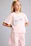 Crew Neck Printed Short Sleeve T-Shirt Girls H7437A826Sm - 3
