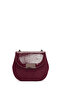 Women's Burgundy Chain Strap Printed Shoulder Bag Wb500001Sk - 6