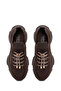 Zero Women's Brown Lace-Up Stone Detailed Fabric Sneaker Af520000Tt - 4