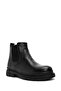 Men's Black Zippered Leather Casual Boots Wm600003Df - 8