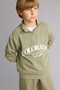 Half Zipper Printed Long Sleeve Top Elasticized Leg Bottom 2-Piece Set Boys I0291A826Au - 3