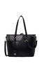 Women's Black Long Strap Printed Classic Shoulder Bag Ab150012Sk