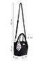 Women's Black Long Strap Mini Shoulder Bag with Accessories Ab150010Sf - 2